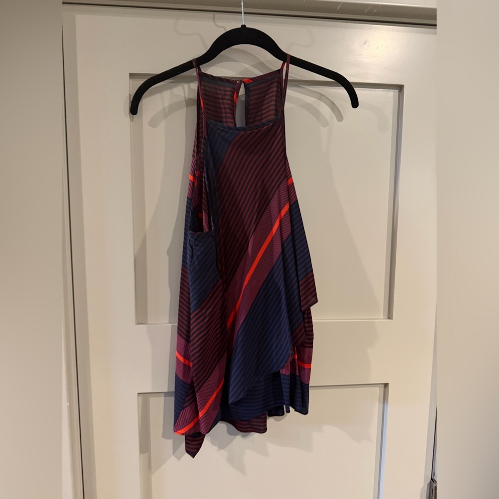 Joie Roz asymmetrical Striped Tank Top in Navy and Red. Women’s small!